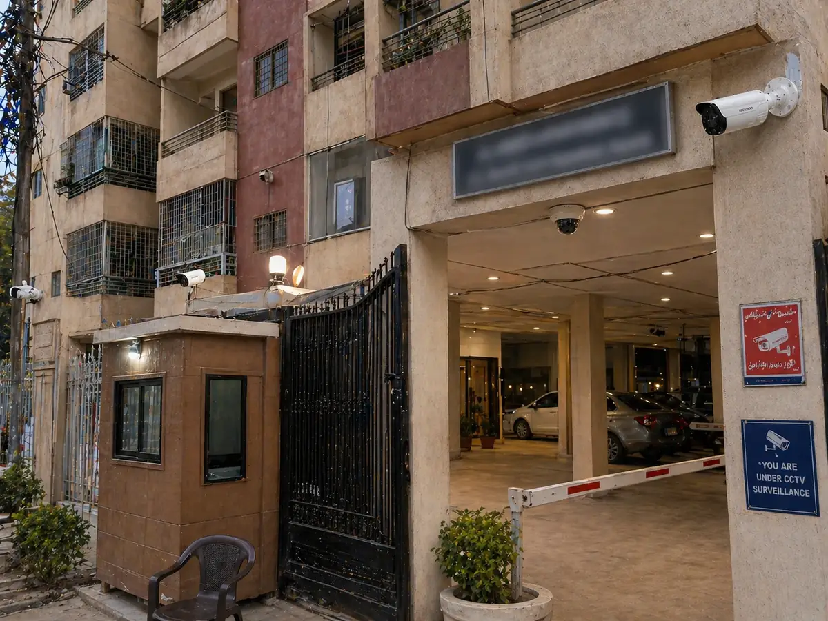 Apartment complex CCTV North Nazimabad Karachi